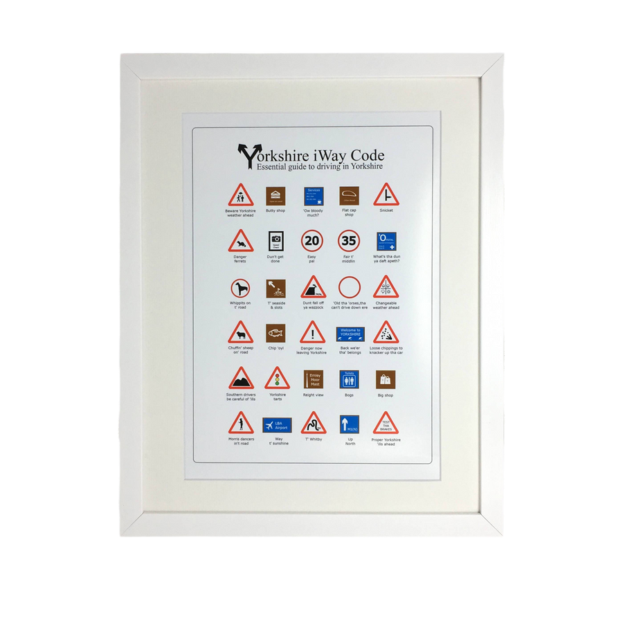 Yorkshire Highway Code Roadsigns Print