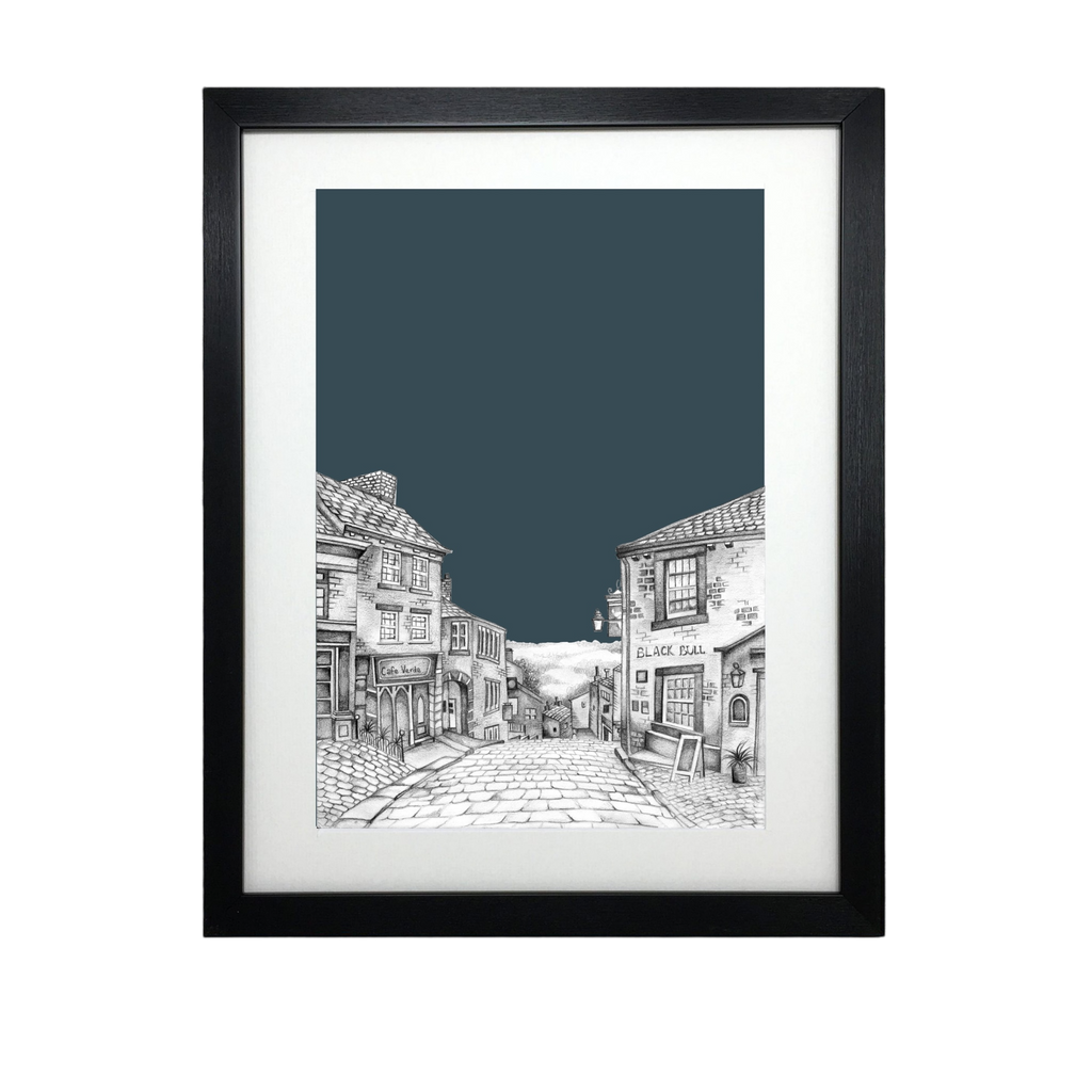Haworth Yorkshire Sketch Print – Unframed Print