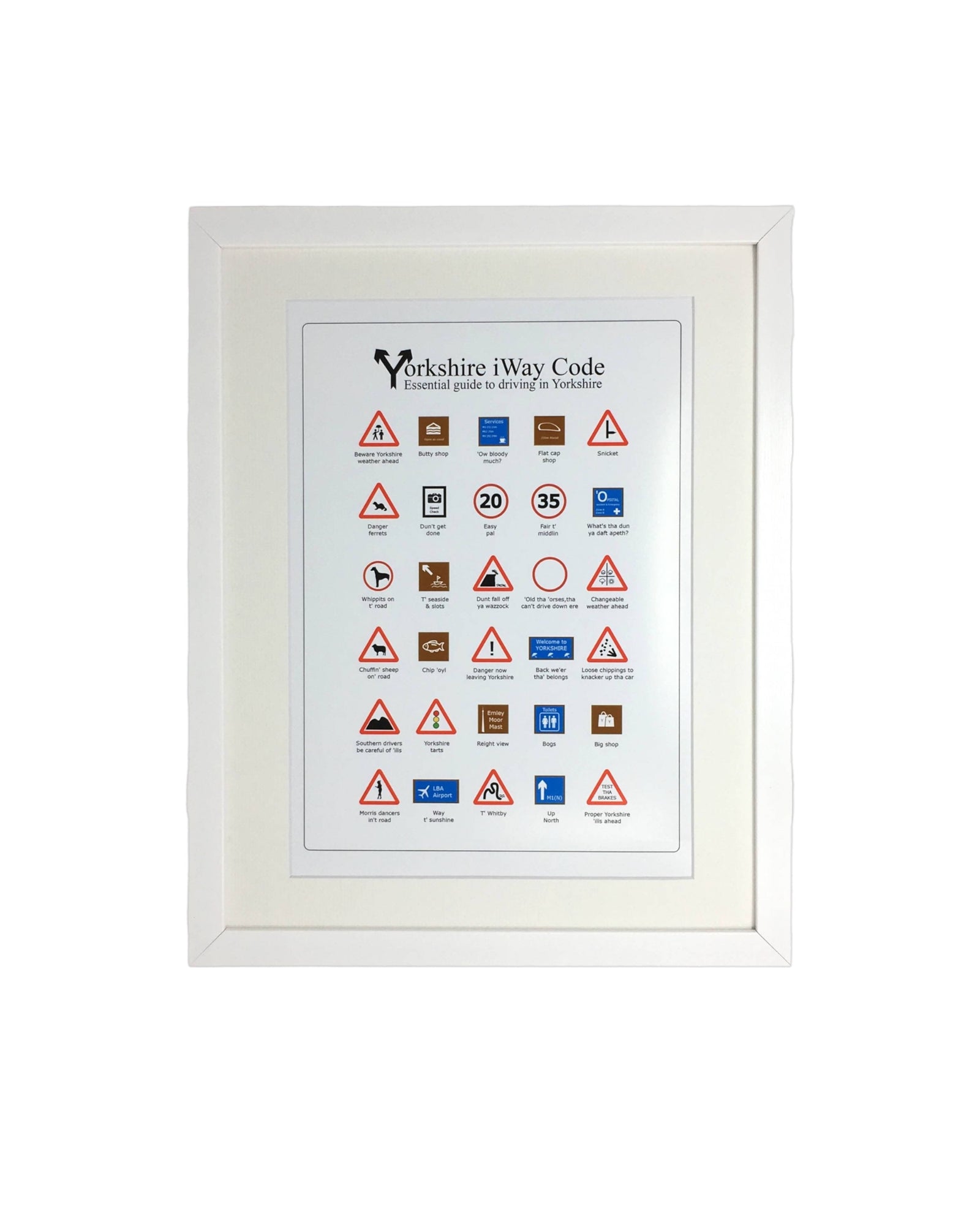 Yorkshire Highway Code Roadsigns Print