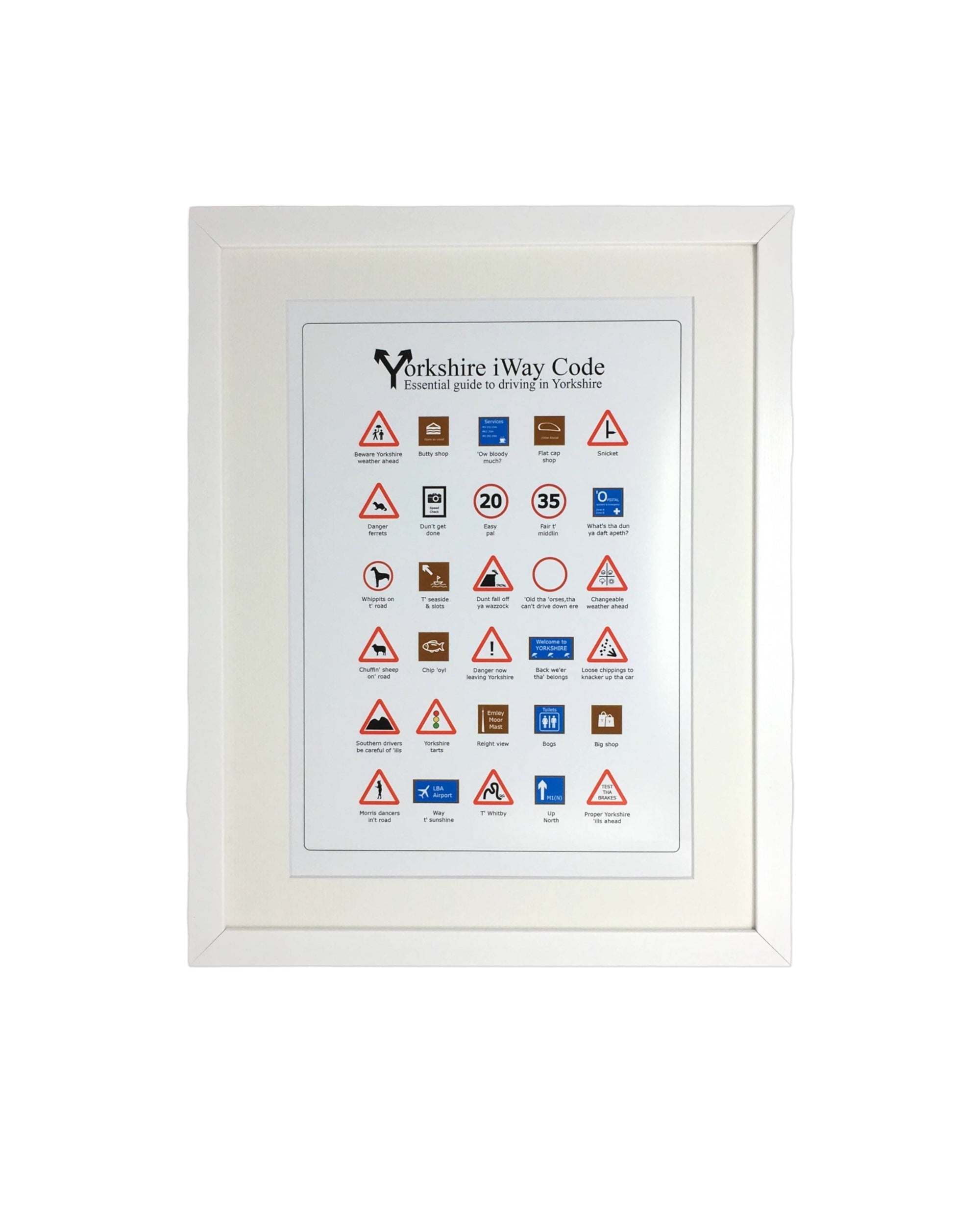 Yorkshire Highway Code Roadsigns Print