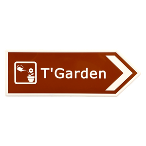 Yorkshire Metal Roadsign T’Garden