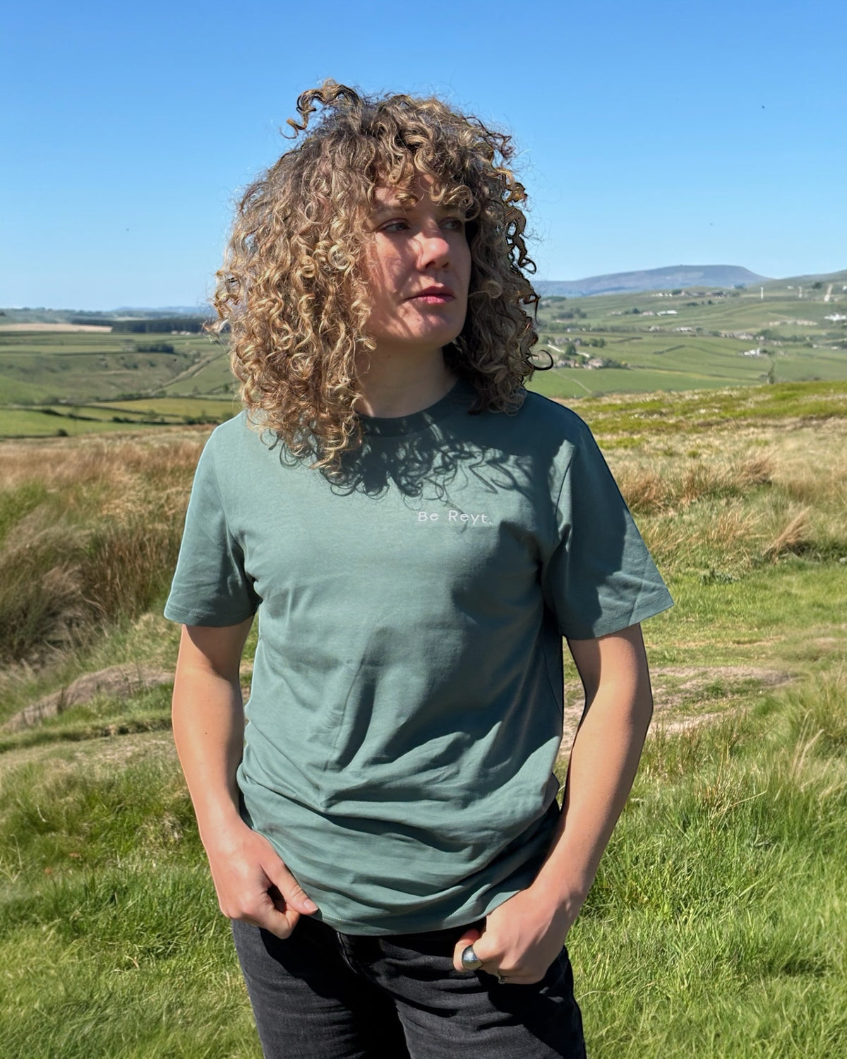 Be Reyt Yorkshire Embroidered Organic Cotton T-Shirt