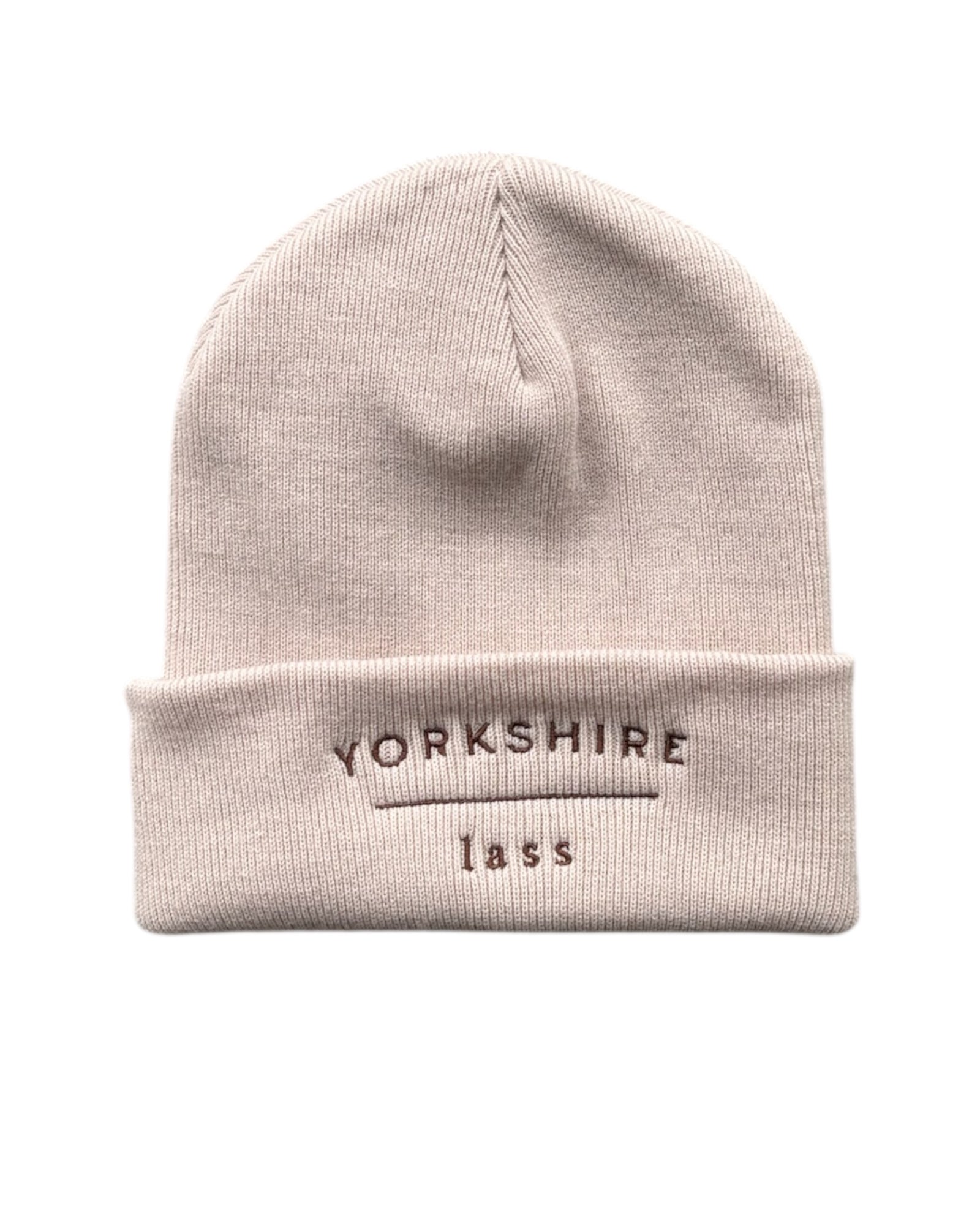 Yorkshire Lass Embroidered Beanie Hat - One Size - 2 Colours