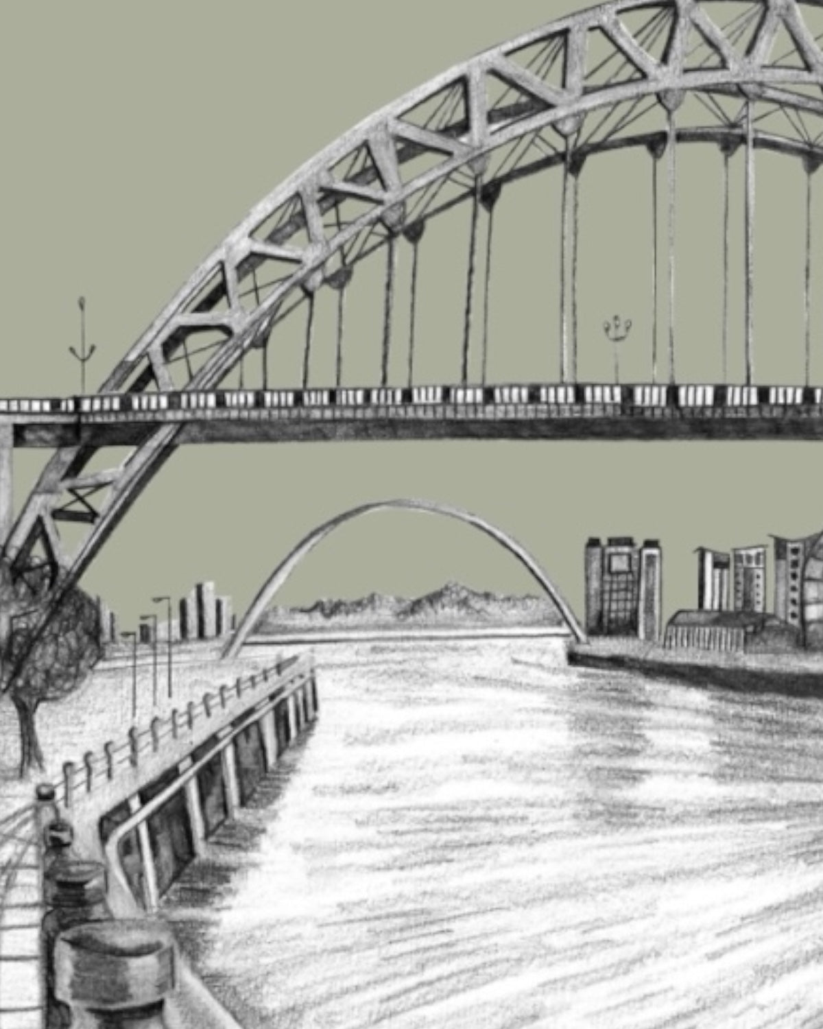 Newcastle Sketch Print