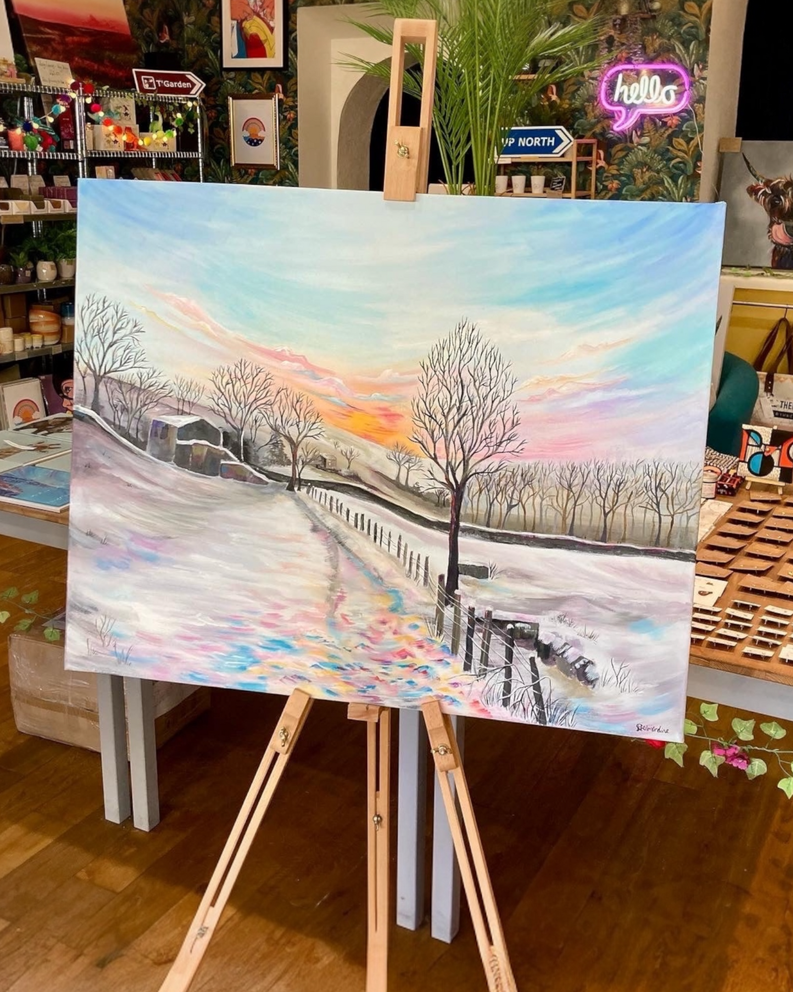 Railway Children Walk Original Acrylic Painting