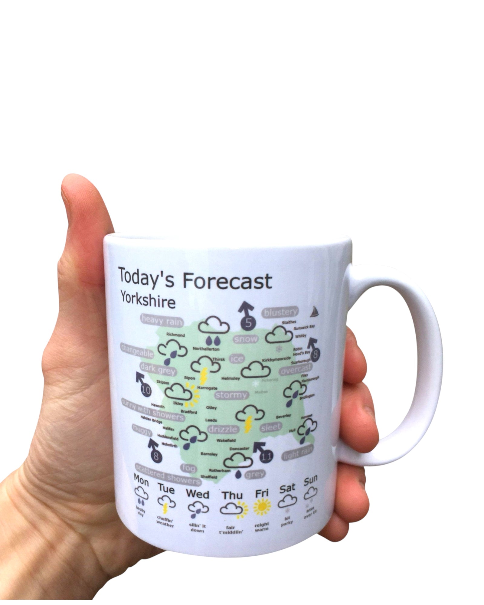 Yorkshire Weather Map Mug