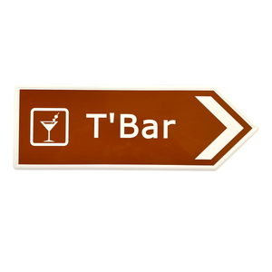 Yorkshire Metal Roadsign - T’Bar Sign Yorkshire Dialect