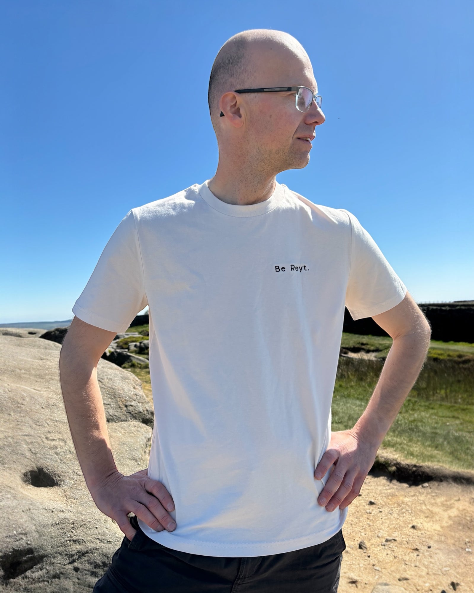 Be Reyt Yorkshire Embroidered Organic Cotton T-Shirt