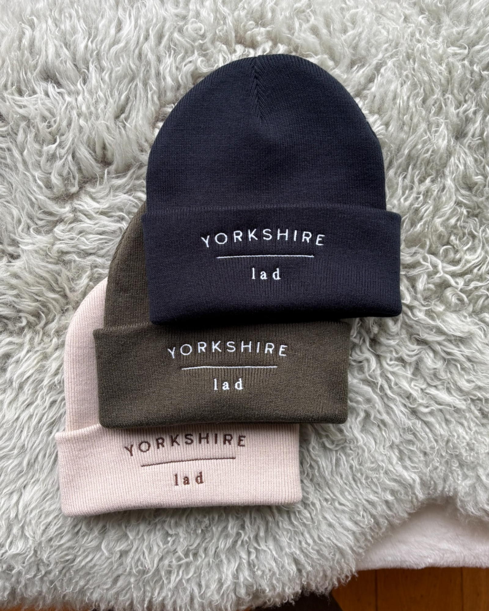 Yorkshire Lad Embroidered Beanie Hat - One Size - 3 Colours