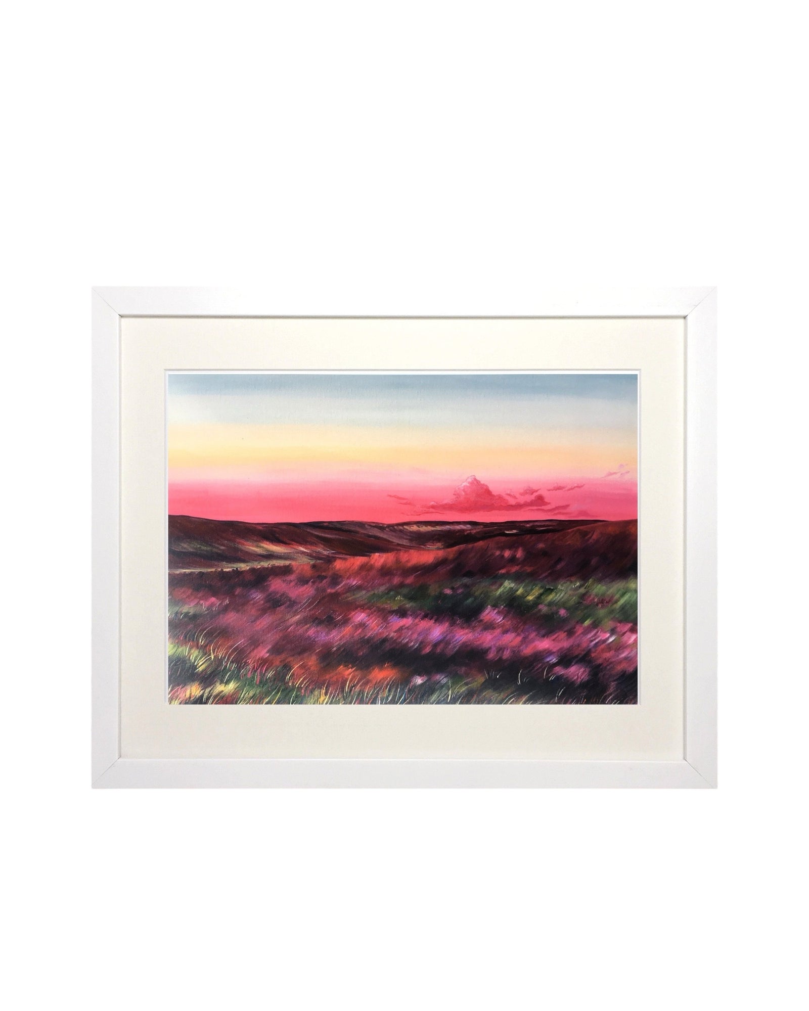 Yorkshire Moorland in Heather Framed print