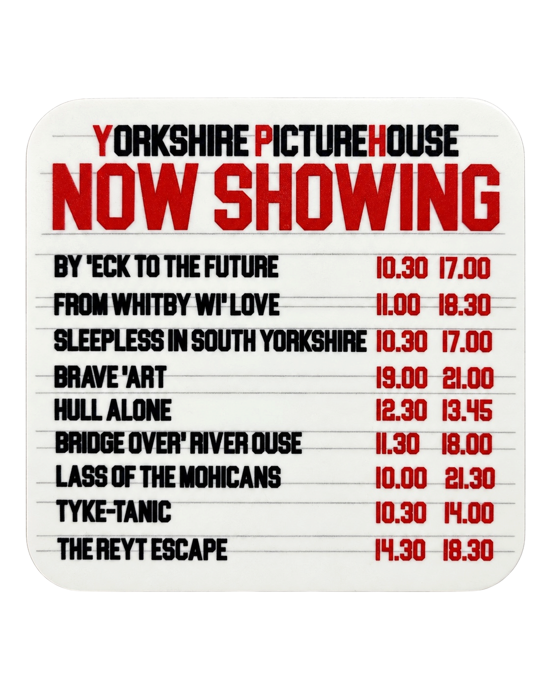 Cinema Yorkshire Drink Coaster
