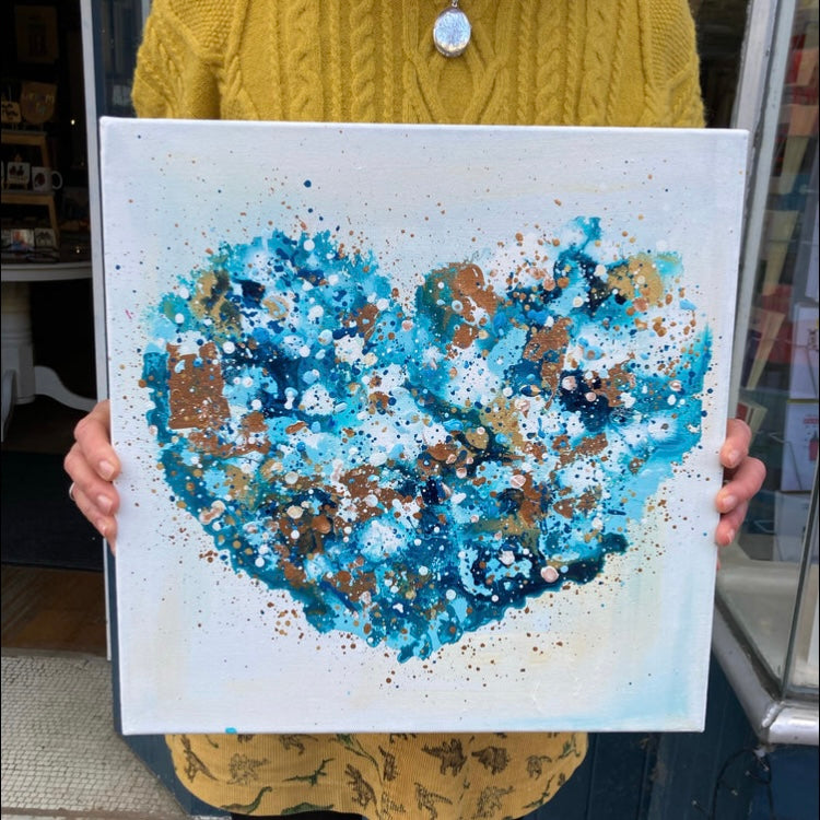 Abstract Modern Original Heart Painting