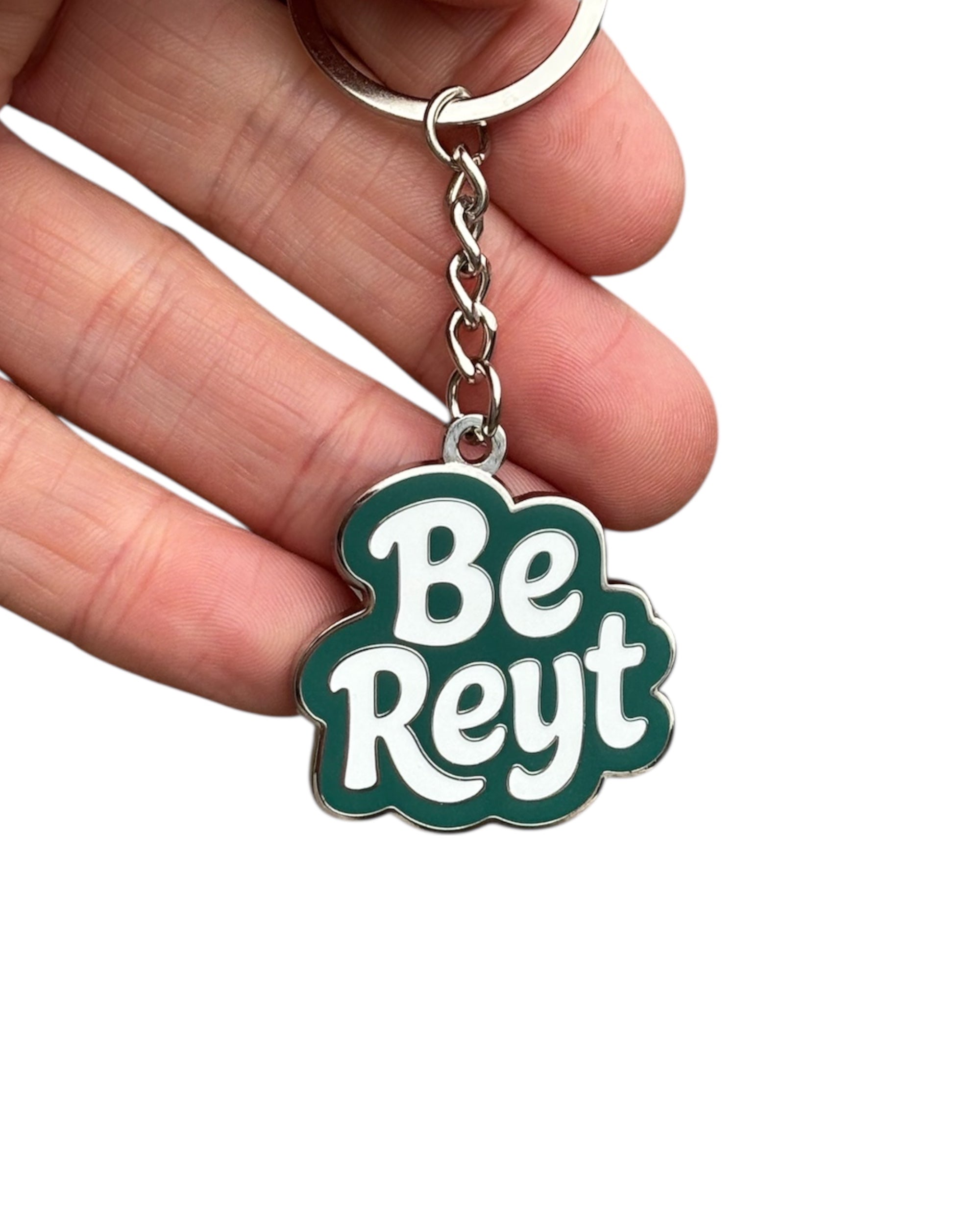 Yorkshire Dialect Be Reyt Enamel Keyring / Keychain