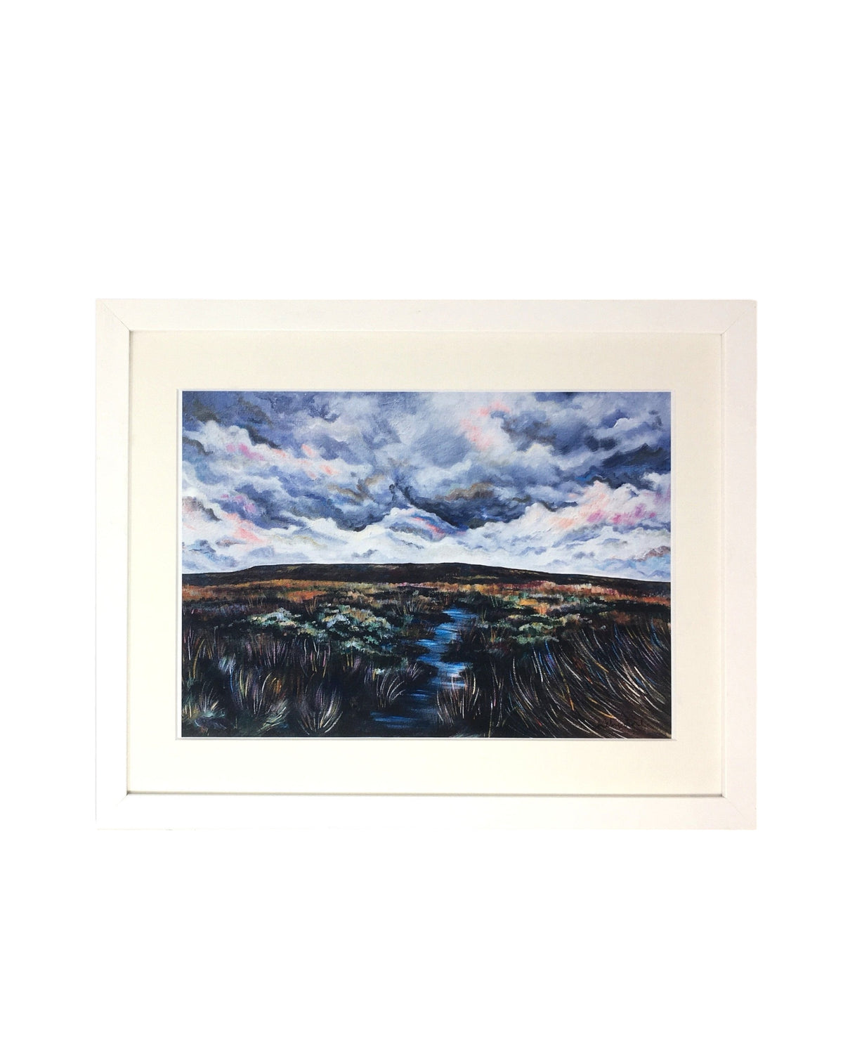 Yorkshire Moorland Stormy Sky Framed Print Framed