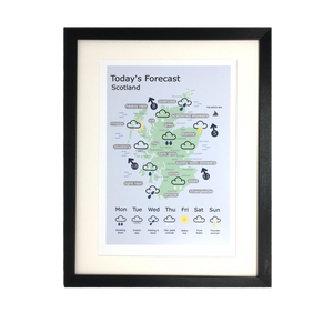 Scottish Weather Map Print