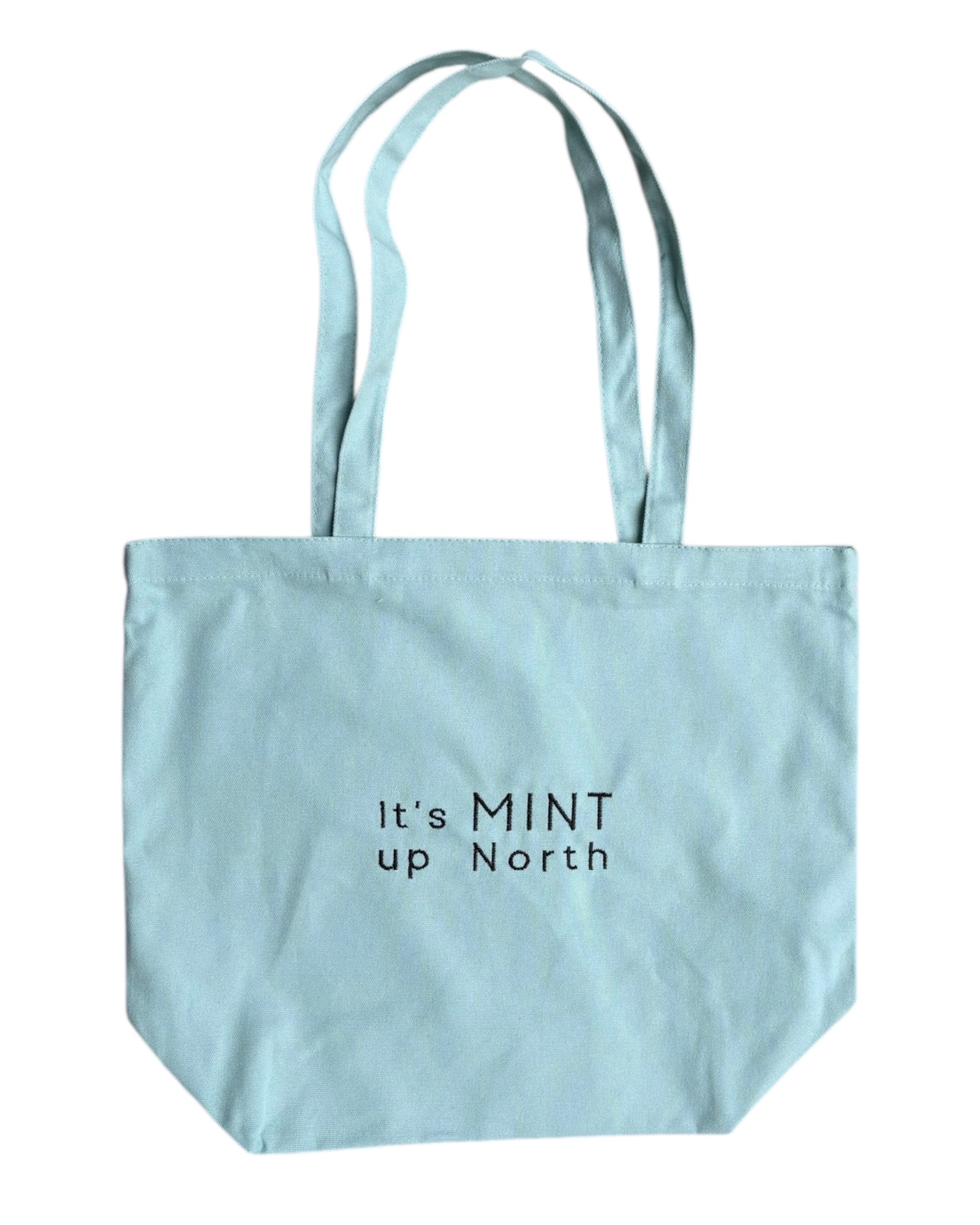 Mint Up North Embroidered Tote Bag