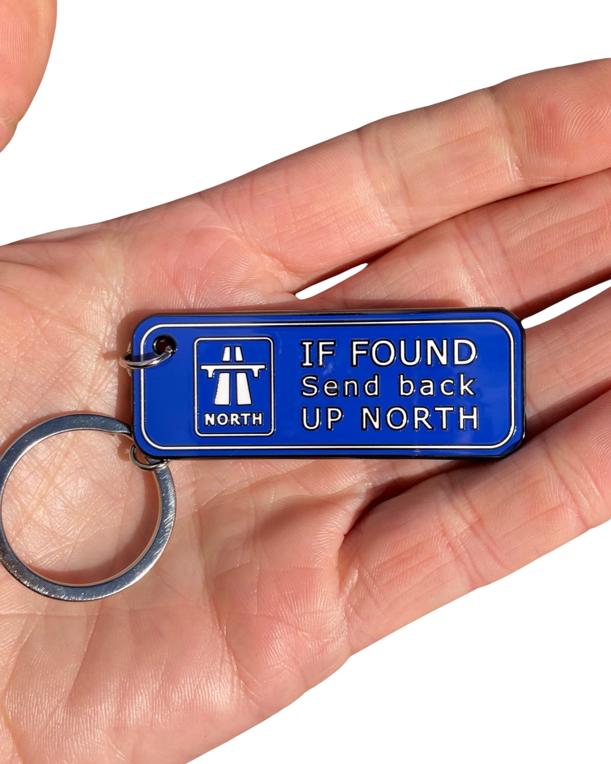 Up North Yorkshire Lancashire Enamel Keyring