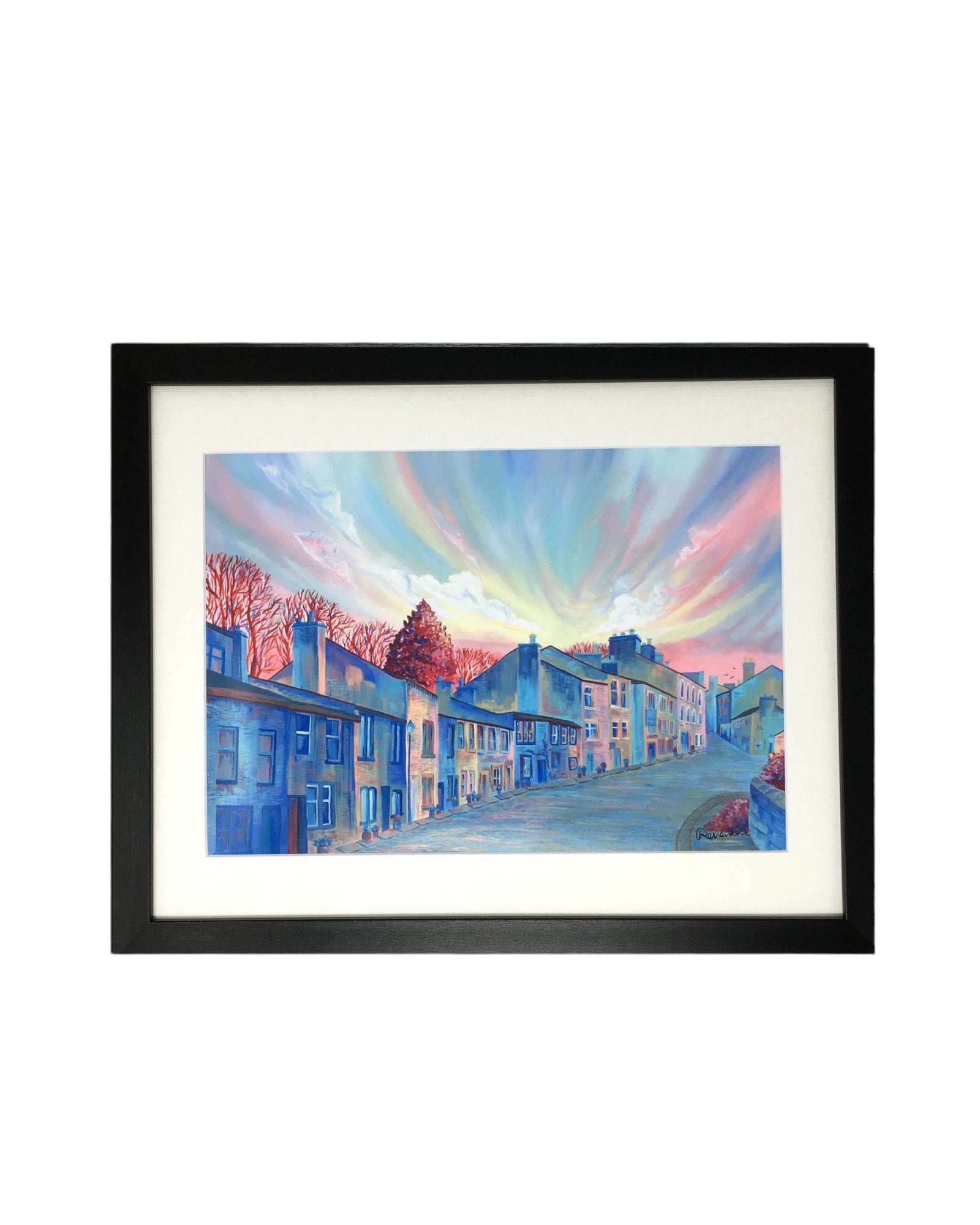 Haworth Main Street, Brontes Yorkshire Framed print