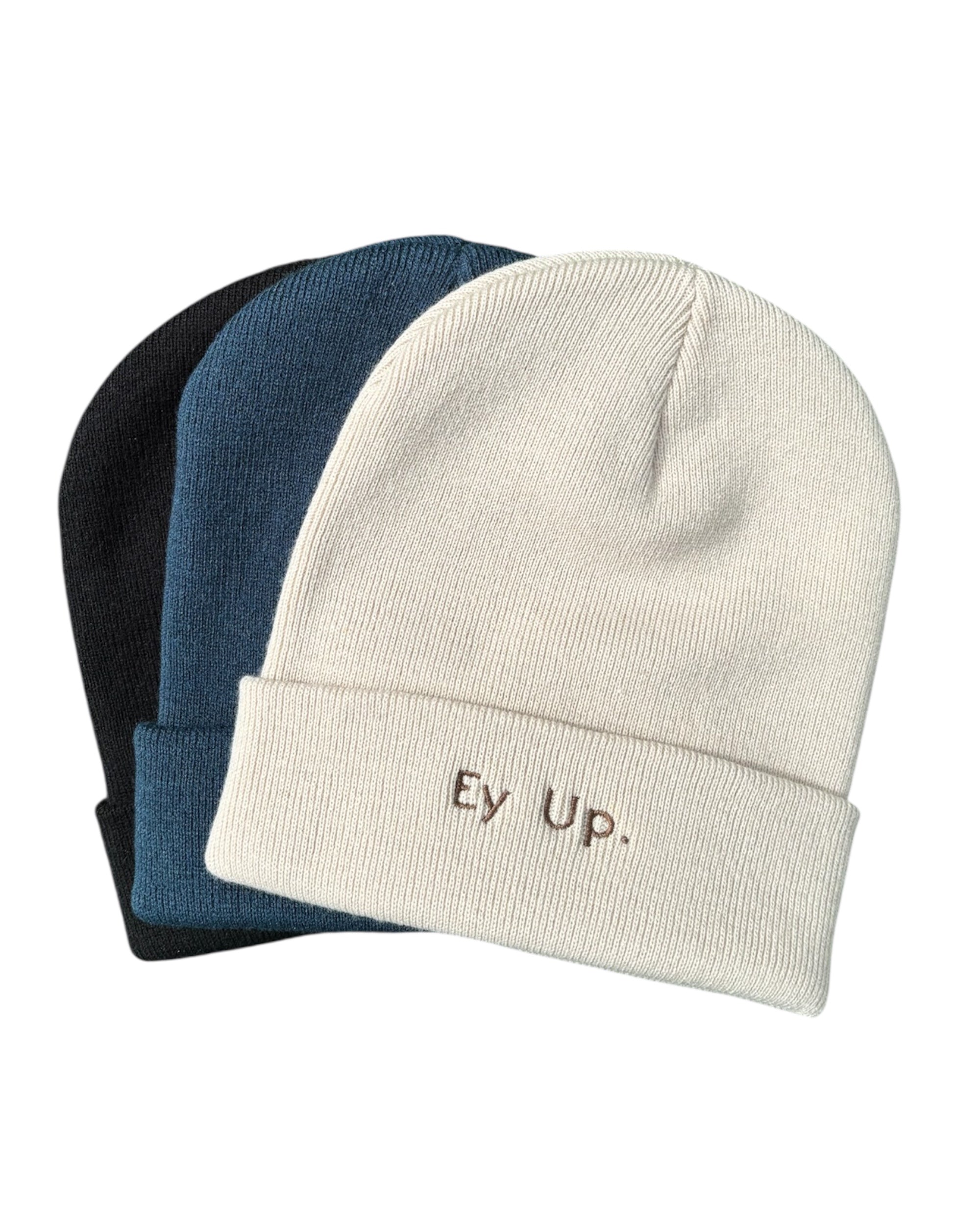 Yorkshire Ey Up Embroidered Beanie Hat - One Size - 3 Colours