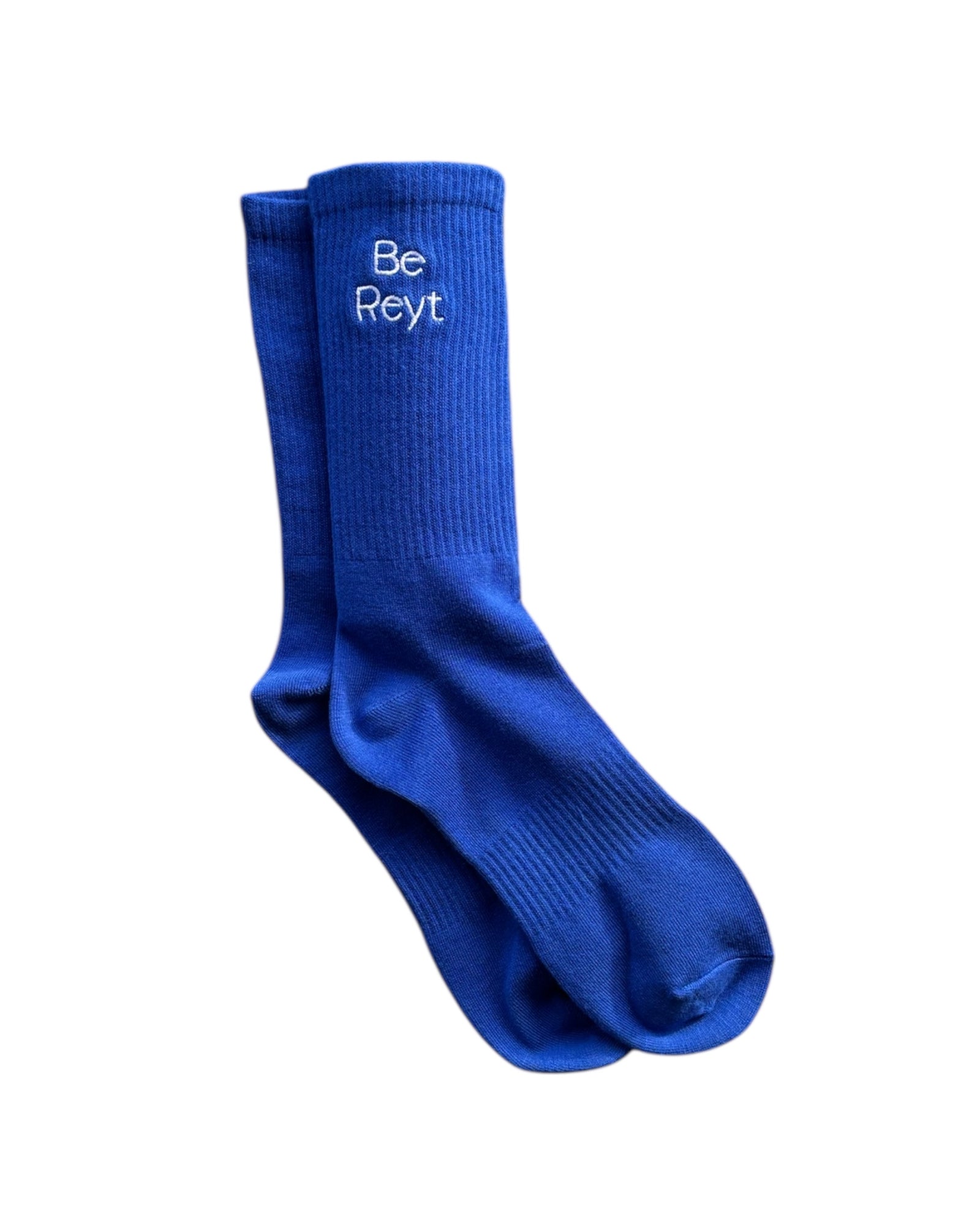 Yorkshire Be Reyt Embroidered Crew Socks Blue