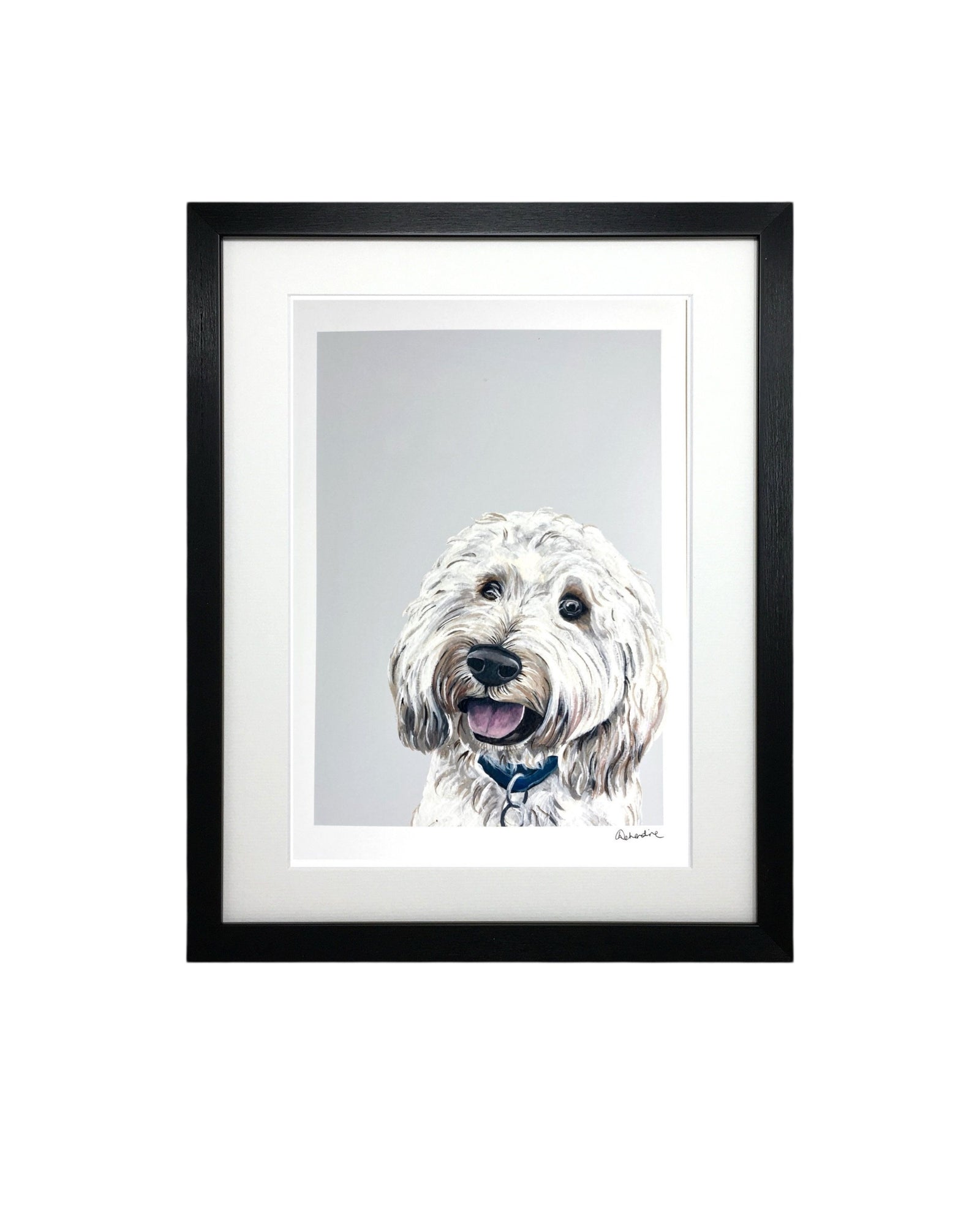 White Cockapoo Dog Print
