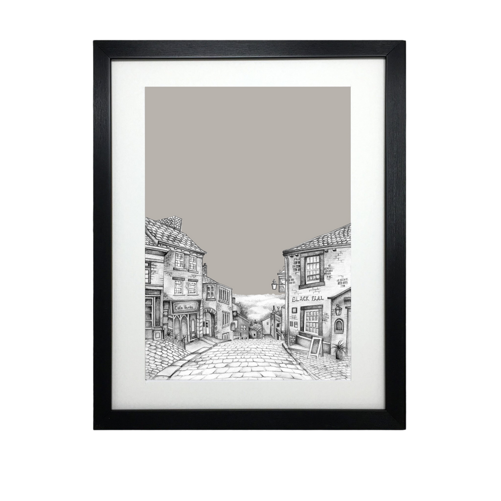 Haworth Yorkshire Sketch Print – Unframed Print