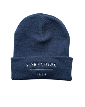 Yorkshire Lass Embroidered Beanie Hat - One Size - 2 Colours