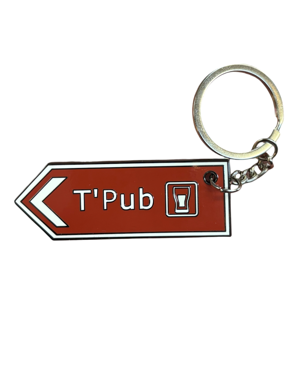 T’Pub Yorkshire Dialect Enamel Keyring