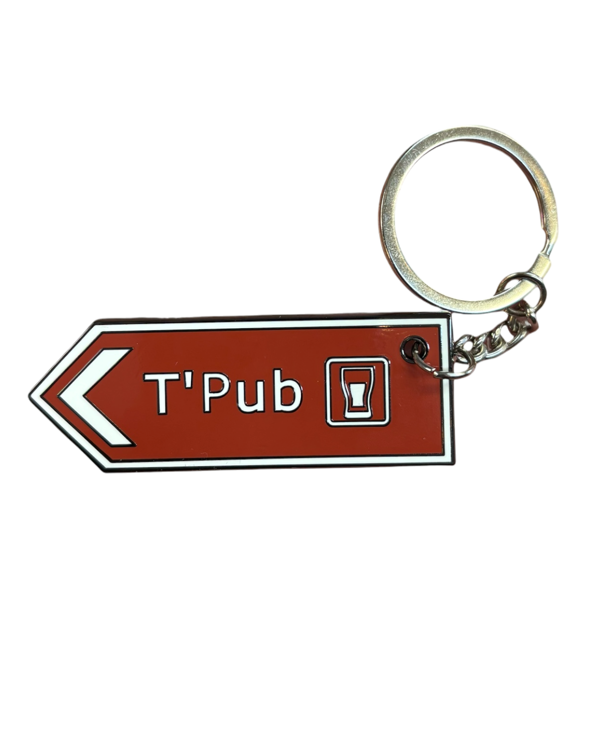 T’Pub Yorkshire Dialect Enamel Keyring