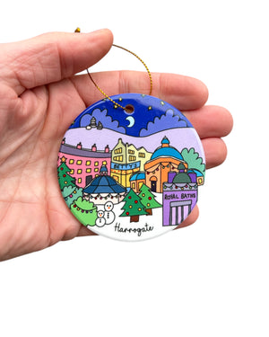 Harrogate Yorkshire Christmas Decoration Colourful