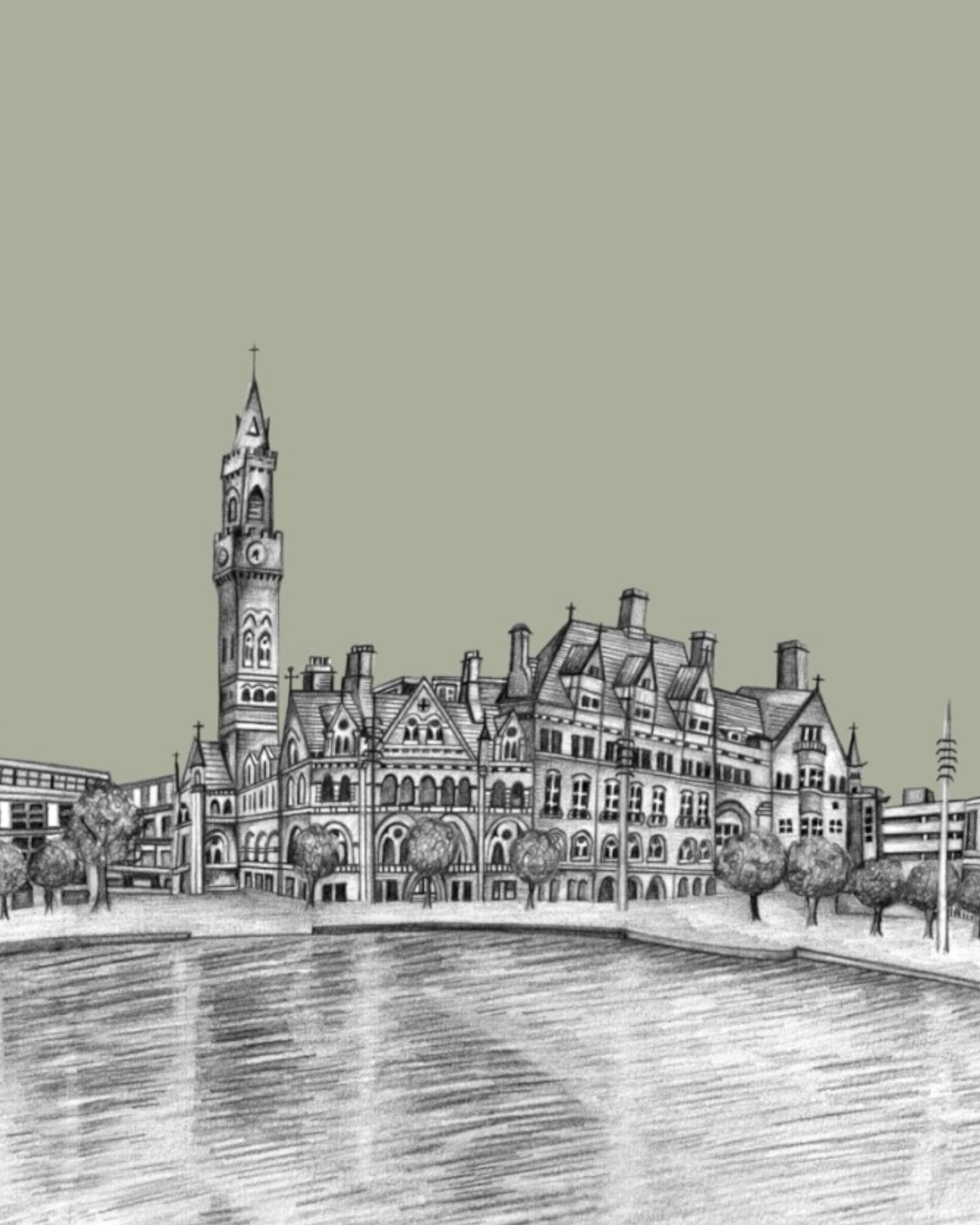 Bradford Yorkshire Sketch Print