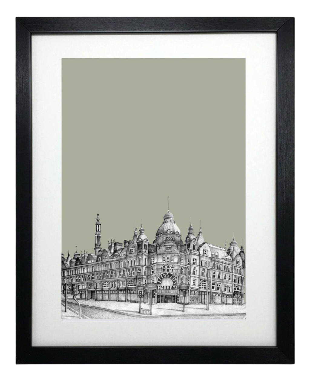 Leeds Yorkshire Sketch Print – Unframed Print