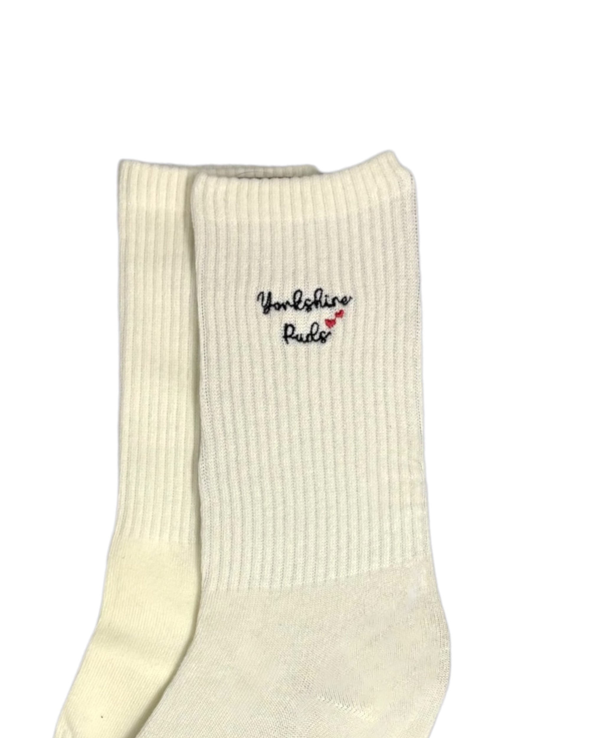 Yorkshire Pudding Embroidered Crew Socks