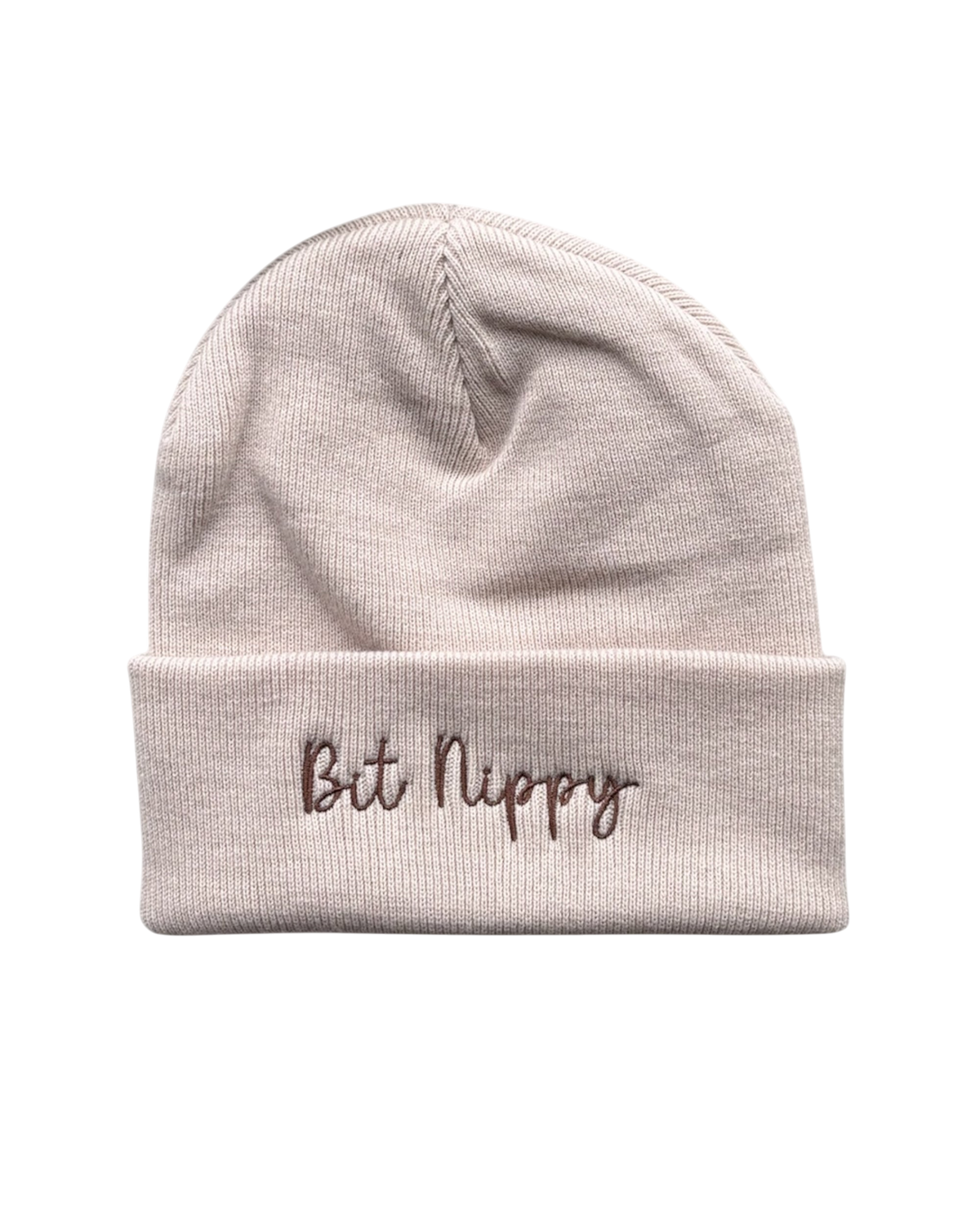 Bit Nippy Embroidered Beanie Hat
