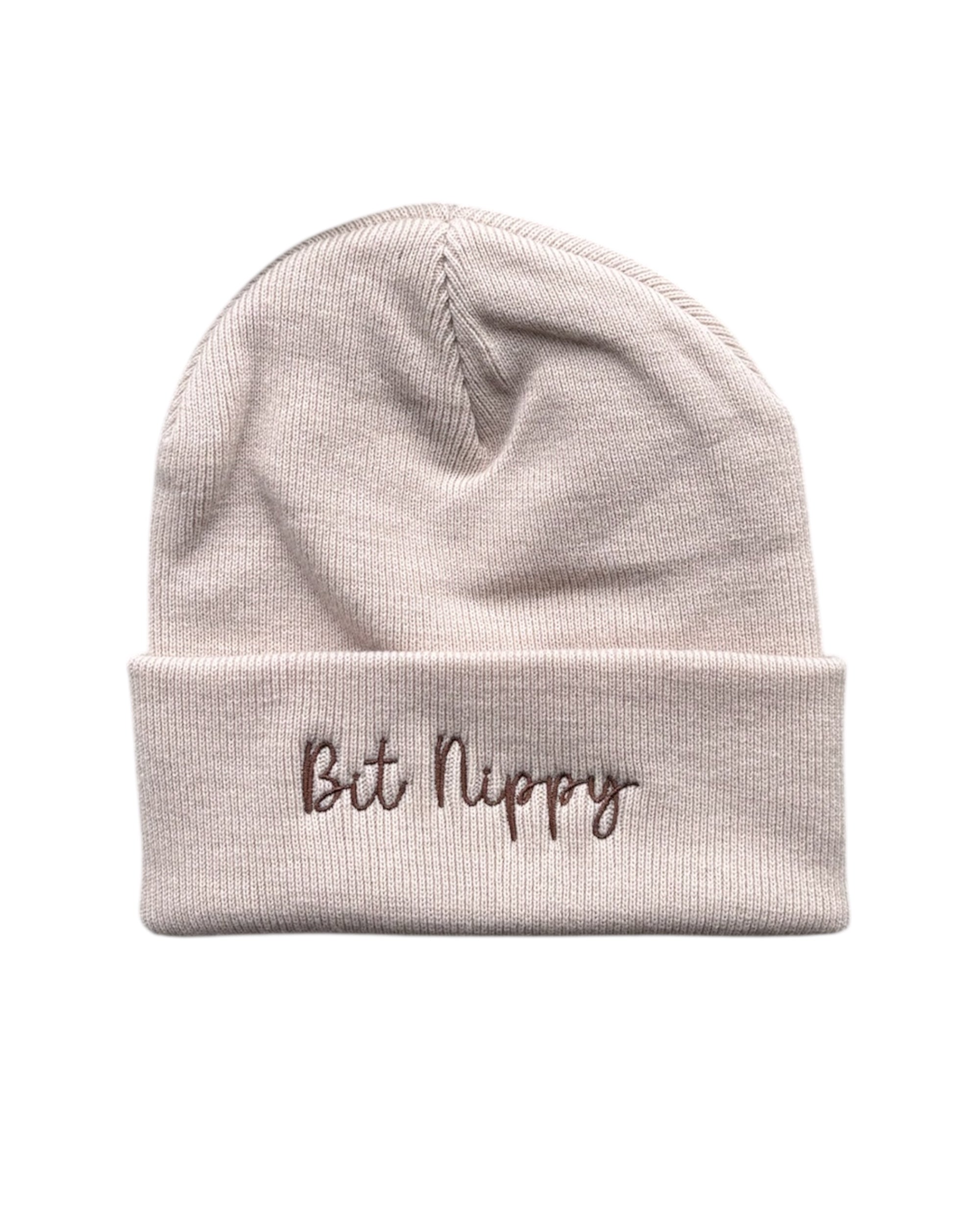 Bit Nippy Embroidered Beanie Hat - One Size - 3 Colours