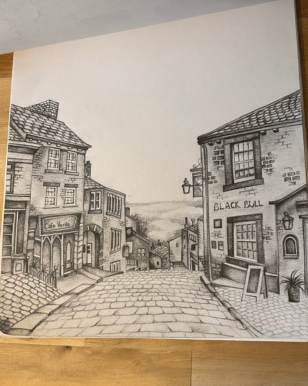 Haworth Yorkshire Sketch Print – Unframed Print