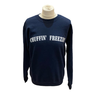 French Navy Colour Sweater 'Chuffin Freezin' Yorkshire Dialect