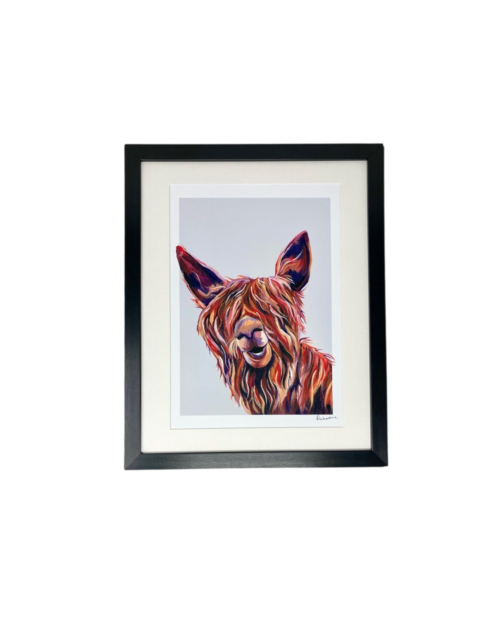 Alpaca Cheeky Painting Print