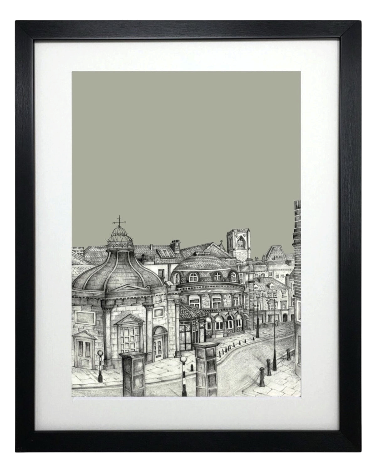 Harrogate Pump Rooms Sketch Print – Unframed Print