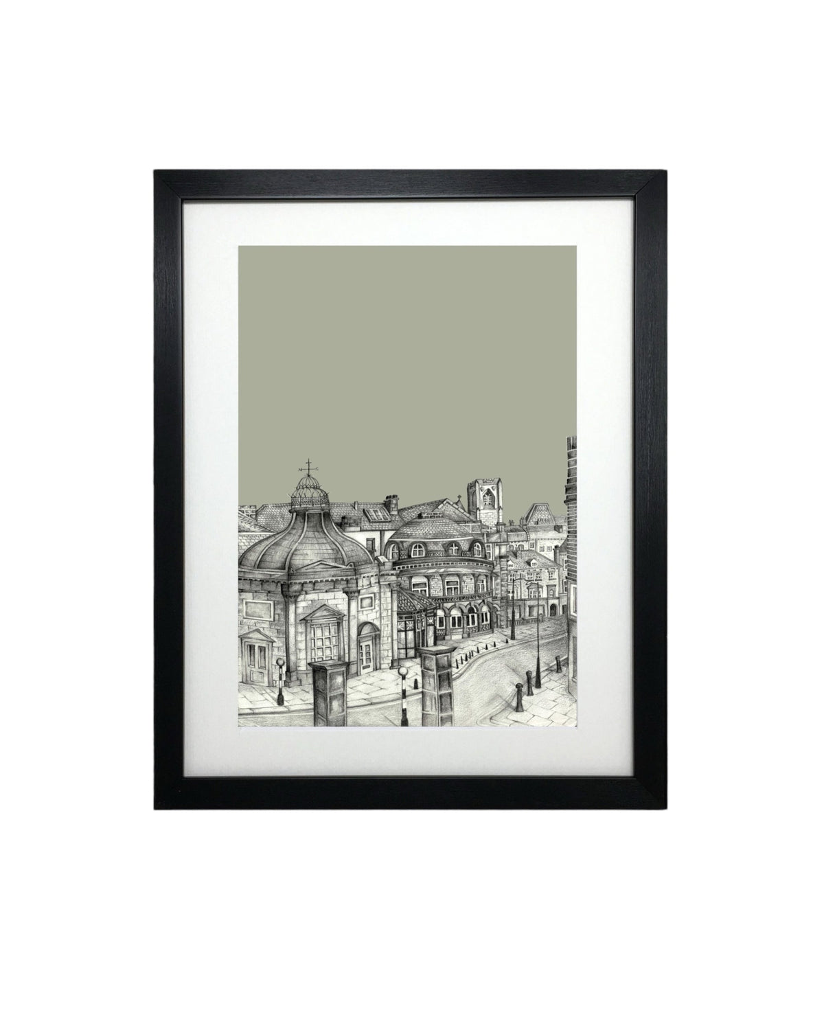 Harrogate Pump Rooms Sketch Print – Unframed Print