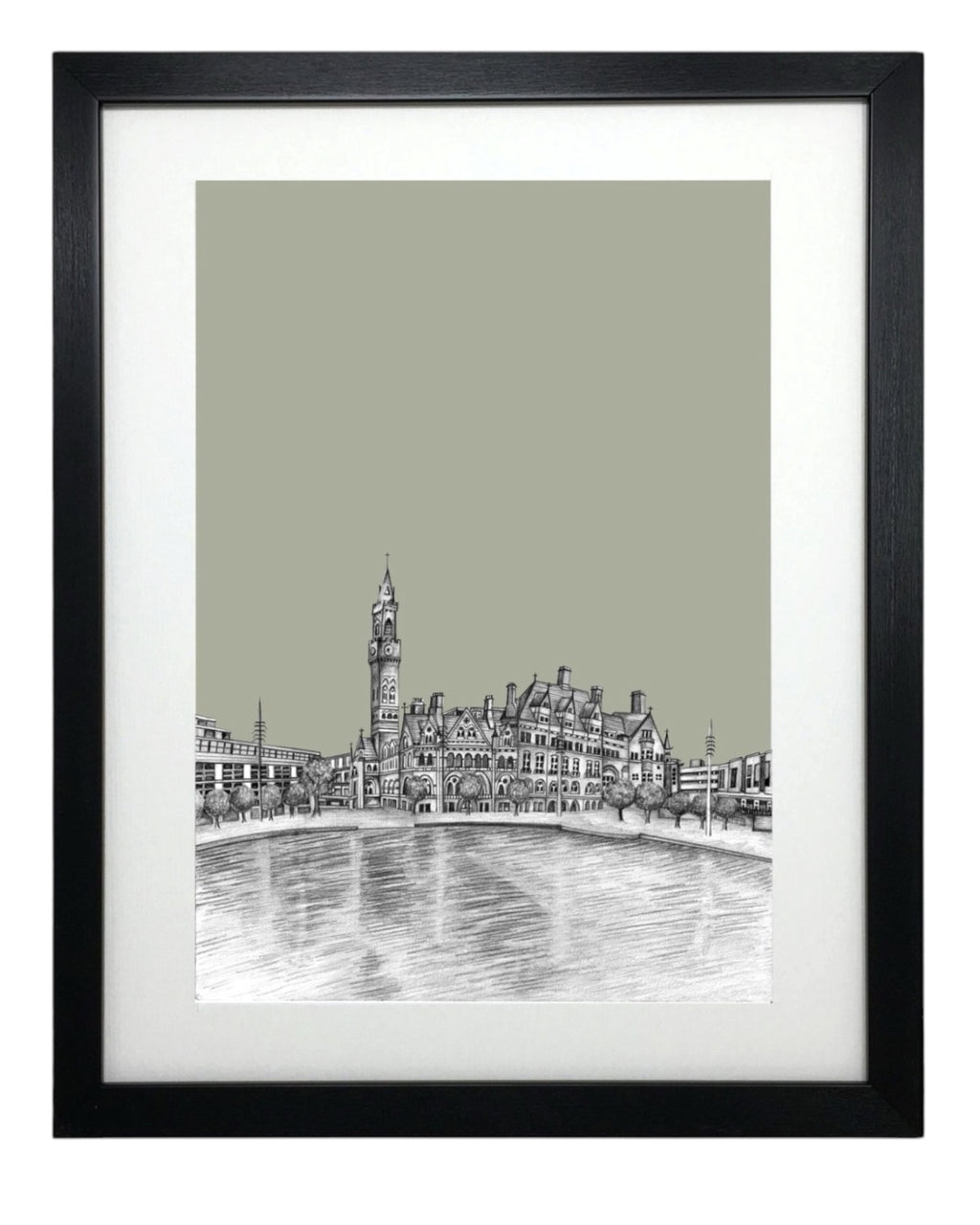 Bradford Yorkshire Sketch Print – Unframed Print