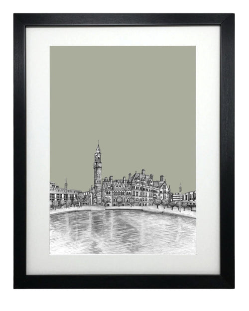 Bradford Yorkshire Sketch Print – Unframed Print