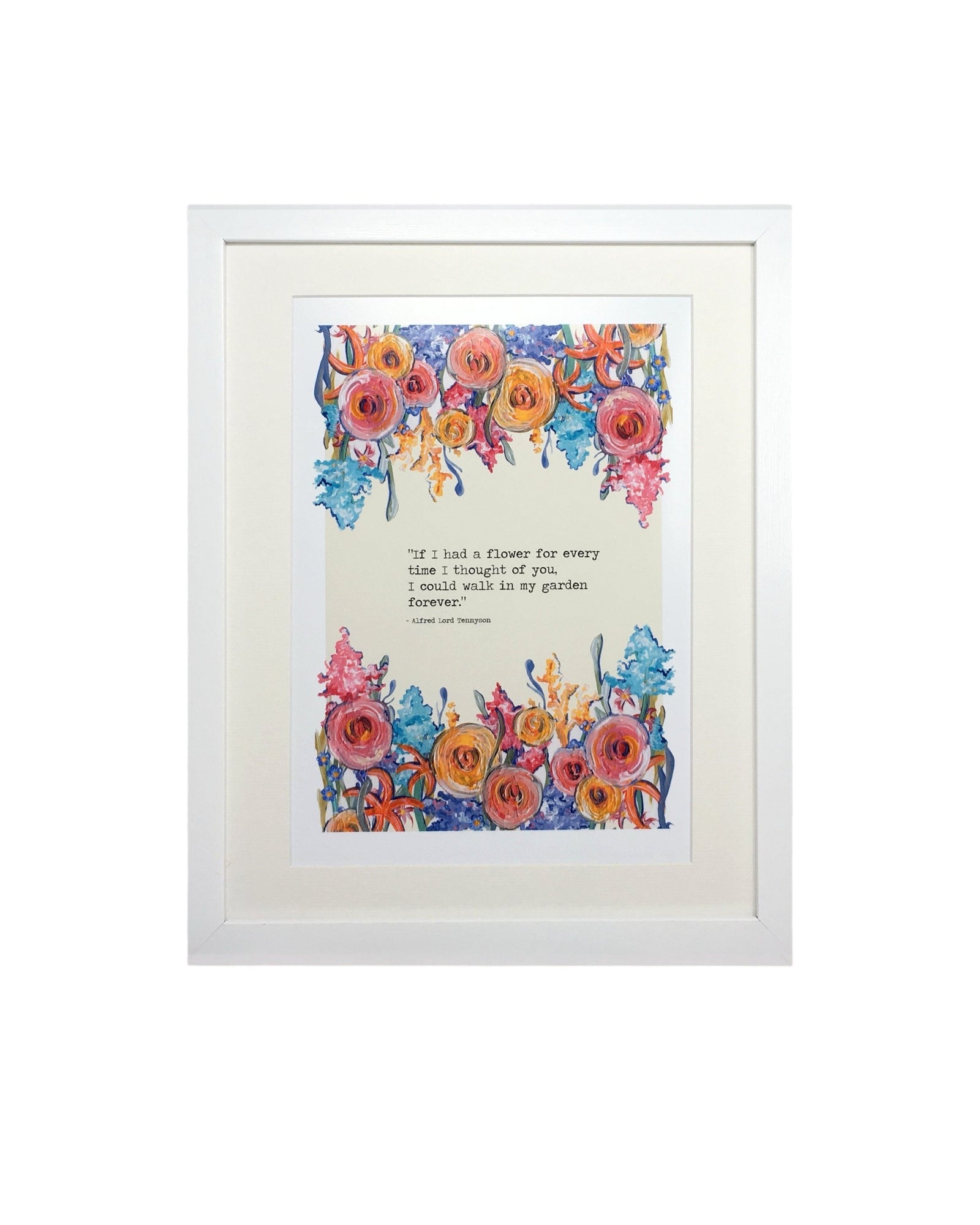 Tennyson Flowers Quote Print