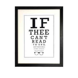 Lancashire Optician Eyetest Print