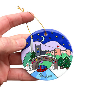 Skipton Yorkshire Christmas Decoration Colourful