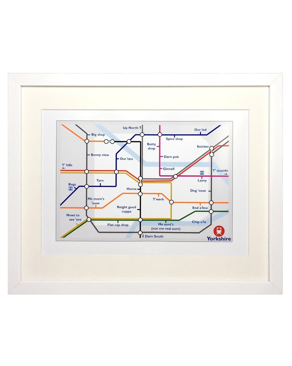 Yorkshire Underground Tube Print – Unframed Print