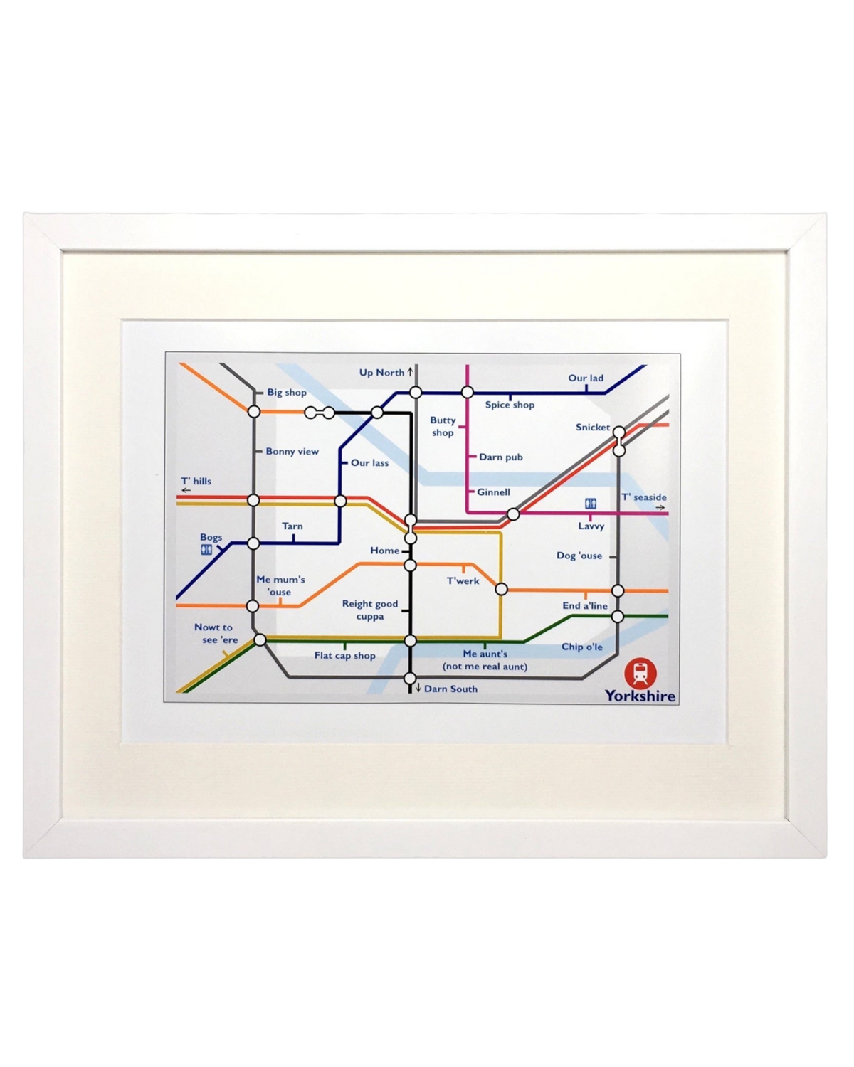 Yorkshire Underground Tube Print – Unframed Print