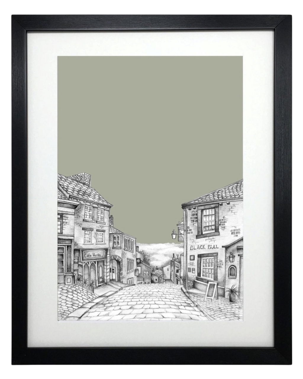 Haworth Yorkshire Sketch Print – Unframed Print