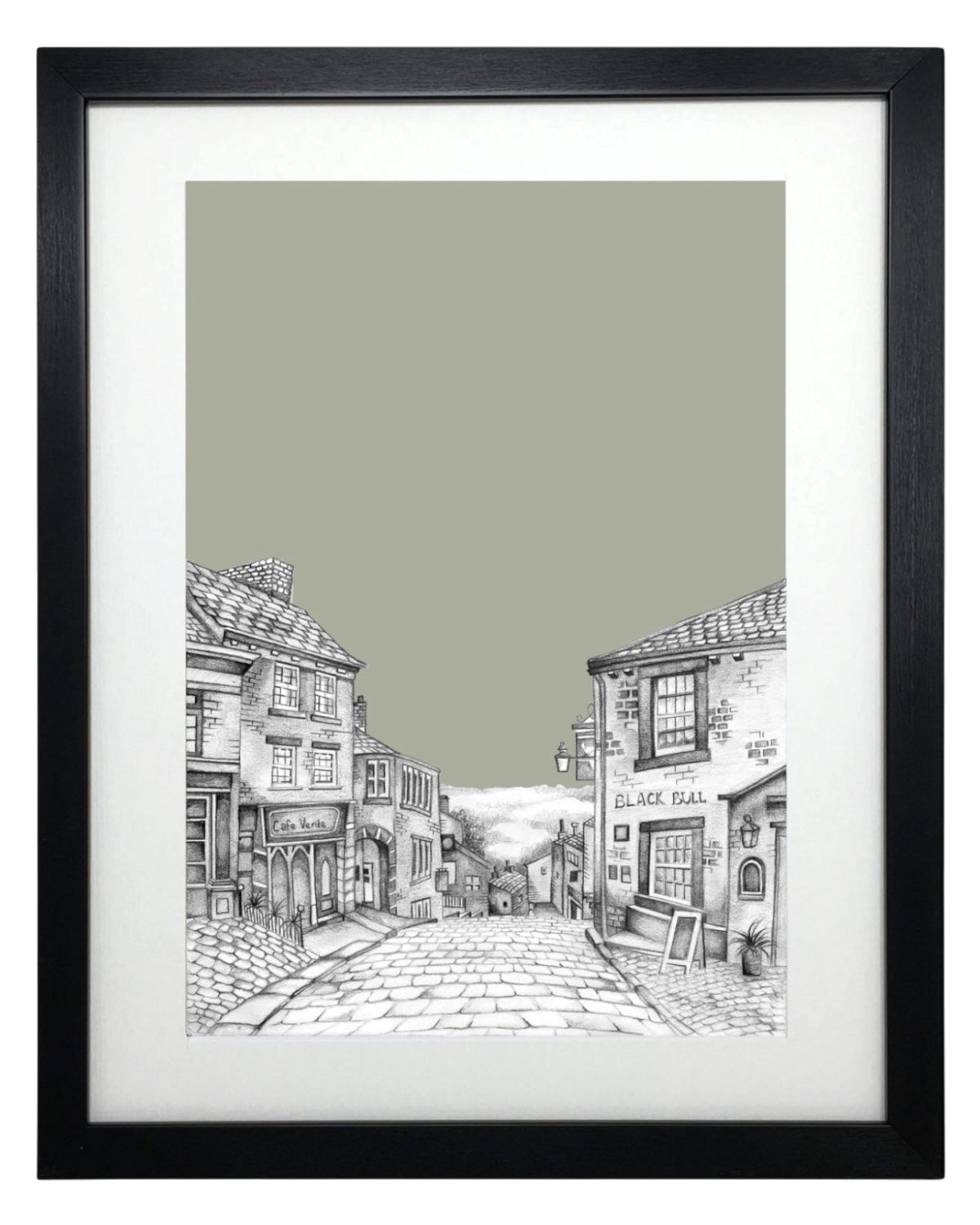Haworth Yorkshire Sketch Print – Unframed Print