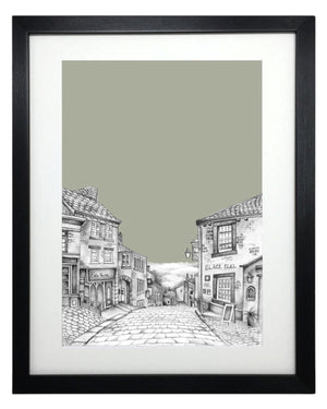 Haworth Yorkshire Sketch Print